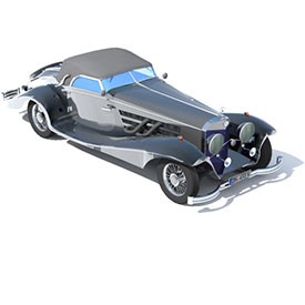 Mercedes-Benz 540k 3D Object | FREE Artlantis Objects Download